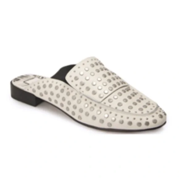 Dolce Vita Women's Maura-e Studded Slip-On Mule - Silver-Toned Shiny Loafer - View #6
